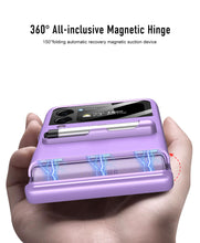 Lade das Bild in den Galerie-Viewer, Magnetic hinge Slim Case For Samsung Galaxy Z Flip 3 5G With Capacitive Pen Slot Plastic Phone Cover For Galaxy Z Flip3 Case