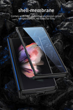 Carregar imagem no visualizador da galeria, Armor Magnetic Screen Glass Case For Samsung Galaxy Z Fold 3 5G Bracket Stand Hard Fold Case Cover For Samsung Z Fold3 Funda