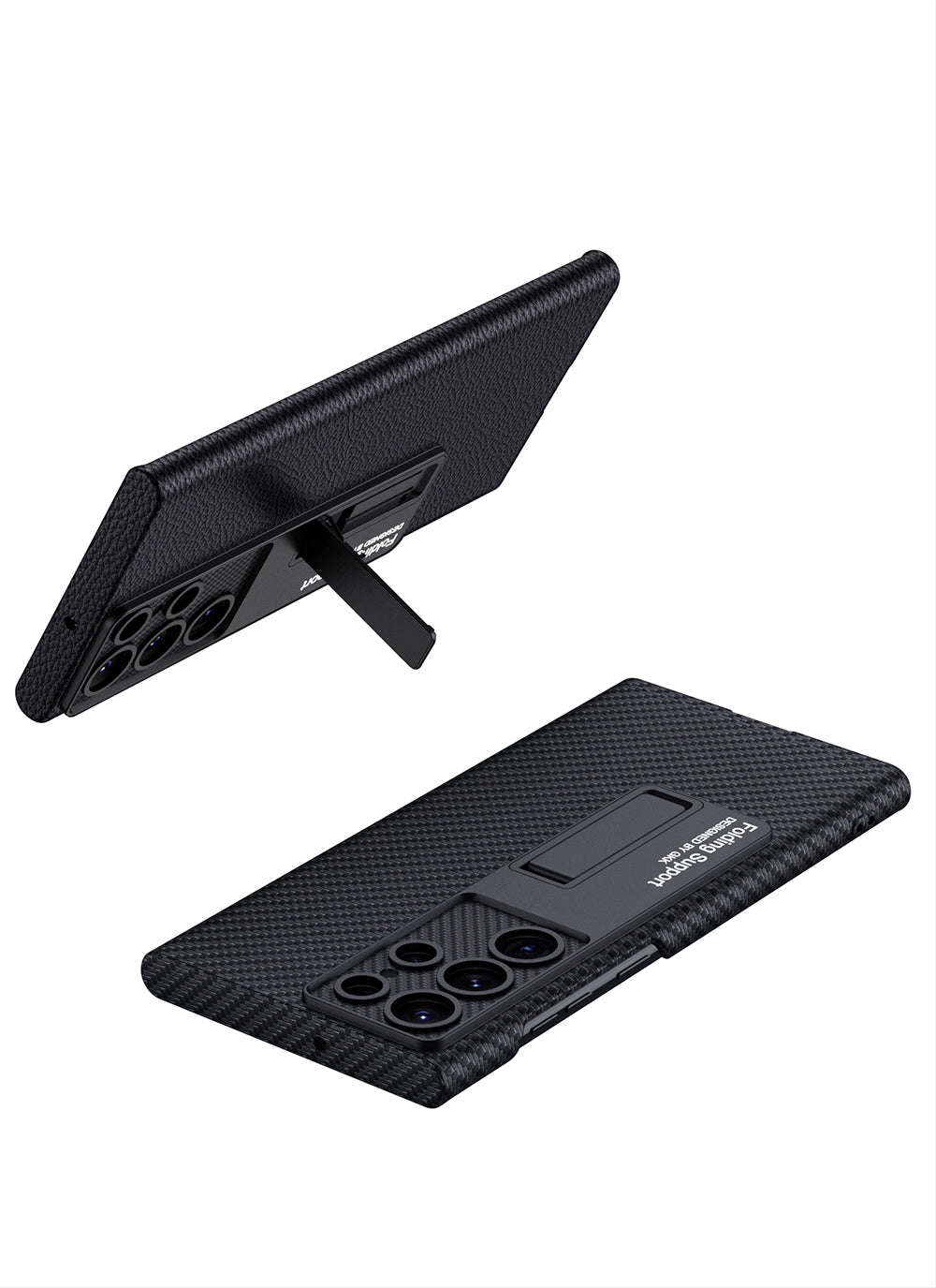 Carbon fiber Leather Stand Phone Case For Samsung Galaxy S22 Ultra All-included Protection Cover For Galaxy S22 Ultra Case