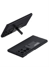 Cargar imagen en el visor de la galería, Carbon fiber Leather Stand Phone Case For Samsung Galaxy S22 Ultra All-included Protection Cover For Galaxy S22 Ultra Case