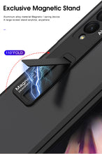 Carregar imagem no visualizador da galeria, Frosted Translucent Case For Samsung Galaxy Z Fold 3 5G Magnetic Holder TPU Frame Hard Back Cover For Galaxy Z Fold3 5G Case