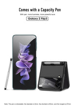 Lade das Bild in den Galerie-Viewer, Ultra-thin With Capacitive Pen Plastic Case For Samsung Galaxy Z Flip 3 5G Screen Protector Hard Cover For Galaxy Flip3 Case