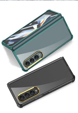 Cargar imagen en el visor de la galería, Airbag Bumper With Glass Frame Cover For Samsung Galaxy Z Fold 4 Case Shockproof Clear Soft Edge Case For Galaxy Z Fold4 5G