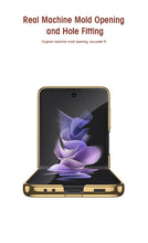 Carregar imagem no visualizador da galeria, Painted Tempered Glass Ring Stand Cover For Samsung Galaxy Z Flip Fold 3 2 Case Plating Frame For Galaxy Z Flip3 Fold3 CASE