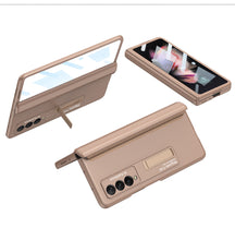 Charger l'image dans la galerie, Magnetic Tempered Glass Stand Case For Samsung Galaxy Z Fold Flip 3 Bracket Stand Hard Phone Cover For Samsung Fold3