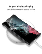 Cargar imagen en el visor de la galería, Carbon fiber Leather Stand Phone Case For Samsung Galaxy S22 Ultra All-included Protection Cover For Galaxy S22 Ultra Case