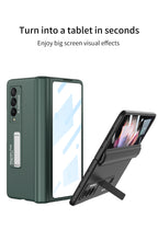 Charger l'image dans la galerie, Magnetic Tempered Glass Stand Case For Samsung Galaxy Z Fold Flip 3 Bracket Stand Hard Phone Cover For Samsung Fold3