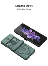 Carregar imagem no visualizador da galeria, Magnetic Armored Camera Slide Cover For Samsung Galaxy Z Flip 3 Case All-included Hinge Plastic Hard For Galaxy Z Flip3 Case