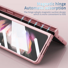 Cargar imagen en el visor de la galería, Pen Holder Luxury Full Protection Case for Samsung Galaxy Z Fold4 5G Fold3 with Tempered Glass Film