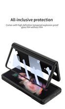 Charger l'image dans la galerie, Magnetic Tempered Glass Stand Case For Samsung Galaxy Z Fold Flip 3 Bracket Stand Hard Phone Cover For Samsung Fold3