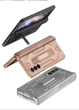 Carregar imagem no visualizador da galeria, Armor Magnetic Screen Glass Case For Samsung Galaxy Z Fold 3 5G Bracket Stand Hard Fold Case Cover For Samsung Z Fold3 Funda
