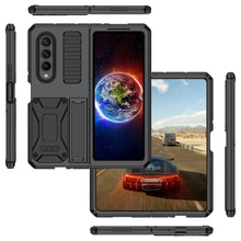 Cargar imagen en el visor de la galería, Samsung Galaxy Z Fold4 5G Case Aluminum Alloy Metal Heavy Duty Protection Stand Back Cover for Samsung Z Fold4 Capa