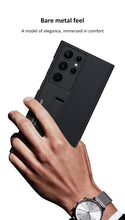 Cargar imagen en el visor de la galería, Carbon fiber Leather Stand Phone Case For Samsung Galaxy S22 Ultra All-included Protection Cover For Galaxy S22 Ultra Case
