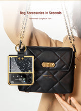 Cargar imagen en el visor de la galería, Shell Pattern Tempered Glass Case For Samsung Galaxy Z Flip 3 5G Plating Frame Ring hard Phone Cover For Galaxy Z Flip3 Case