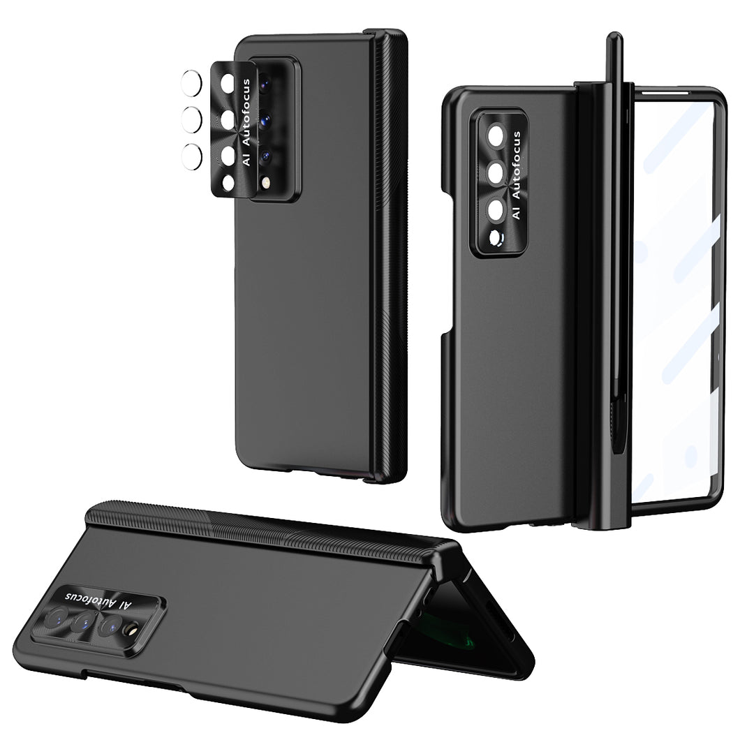 Samsung Galaxy Z Fold4 5G Electroplated Case With Double Hinges and Stylus