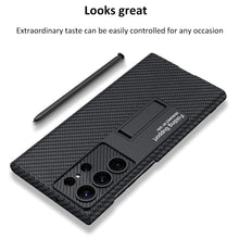 Load image into Gallery viewer, Ultra-Thin Leaather Samsung Galaxy S23 S23 Plus S23 Ultra  Leather Case for  With Kickstand
