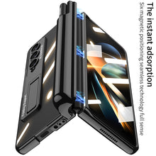 Load image into Gallery viewer, Galaxy Z Fold4 Magnetic Pen Holder Folding Bracket Shell Case With Film Integration And Folding Support