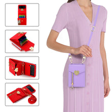 Load image into Gallery viewer, Samsung Z Flip5 Case Z Flip4 Lychee Pattern Zipper Cardholder Diagonal Folding Case