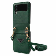 Cargar imagen en el visor de la galería, Samsung Z FLIP 4 Crossbody Phone Case Lychee Flip Leather Slip Card Case