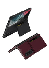 Load image into Gallery viewer, Samsung Z Fold4 5G Leather Cardholder Case
