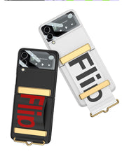 Cargar imagen en el visor de la galería, Samsung Galaxy Z Flip4 Electroplated Hard Cover with Strap