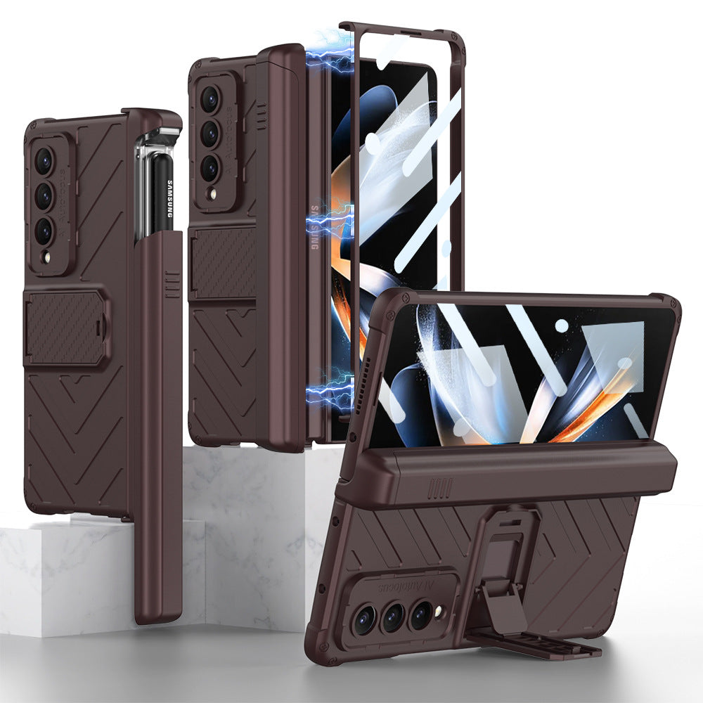Magnetic Samsung Galaxy Z Fold4 Case With Film & Slide Pen Slot