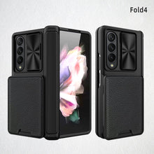 Load image into Gallery viewer, Magnetic Cardholder Electroplated Case For Samsung Galaxy Z Fold4 5G W23 With Front Film & S Pen Slot