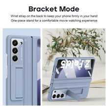 Cargar imagen en el visor de la galería, Leather Hinge Protector Samsung Galaxy Z Fold5 Case With Self-tempered Glass Film