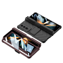 Cargar imagen en el visor de la galería, Hardcore Armor Case For Samsung Galaxy Z Fold4 5G With Push Pen Case Kickstand And Film Protector