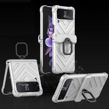 Cargar imagen en el visor de la galería, Magnetic Shockproof Armor Case For Galaxy Z Flip4 5G With Slide Lens Cover Support Wirless Charging