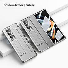 Load image into Gallery viewer, Hinge Plated Aluminum Alloy Phone Case For Samsung Galaxy Z Fold3 Fold4 5G With Screen Protector Samsung Cases
