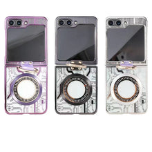 Cargar imagen en el visor de la galería, Cyberpunk Magnetic Wireless Charging Phantom Ring Case For Samsung Galaxy Z Flip5 Flip4 Flip3