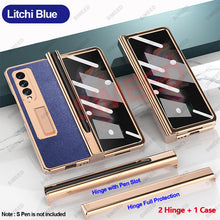 Cargar imagen en el visor de la galería, Samsung Galaxy Z Fold 4 3 2 5G Case With 2PCS Hinge Pen Slot and Capacitive Pen