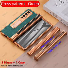 Cargar imagen en el visor de la galería, Samsung Galaxy Z Fold 4 3 2 5G Case With 2PCS Hinge Pen Slot and Capacitive Pen
