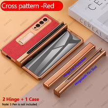 Cargar imagen en el visor de la galería, Samsung Galaxy Z Fold 4 3 2 5G Case With 2PCS Hinge Pen Slot and Capacitive Pen