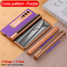 Cargar imagen en el visor de la galería, Samsung Galaxy Z Fold 4 3 2 5G Case With 2PCS Hinge Pen Slot and Capacitive Pen
