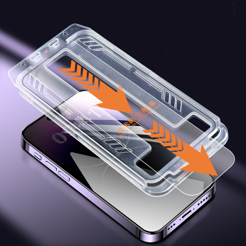 2 Sets HD EZ Fit Screen Protector For iPhone Auto Dust Cleaning Bubble Free
