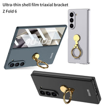 Cargar imagen en el visor de la galería, Luxury Shockproof Phone Case With Gold Ring Holder For Samsung Galaxy Z Fold 6
