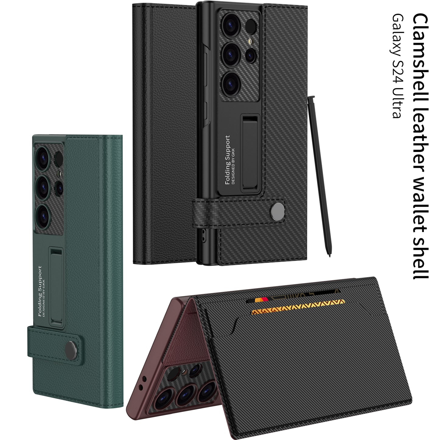 Magnetic Leather Cardhold Phone Case For Samsung  Galaxy S23/S24 Series