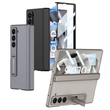 Load image into Gallery viewer, Magnetic Hinge Bracket Shockproof Leather Phone Case With Back Screen Protector For Samsung Galaxy Z Fold6
