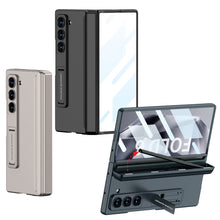 Cargar imagen en el visor de la galería, Magnetic Hinge Pen Box Shockproof Phone Case With Screen Protector For Samsung Galaxy Z Fold 6
