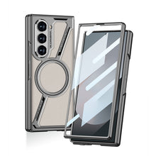 Load image into Gallery viewer, Electroplating Leather Shockproof Phone Case With Screen Protector For Galaxy Z Fold 7/6

