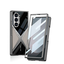 Load image into Gallery viewer, Luxury Leather Shockproof Electroplating Phone Case With Back Screen Protector For Samsung Galaxy Z Fold6
