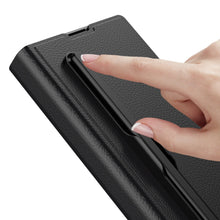 Carregar imagem no visualizador da galeria, Luxurious Leather Cover Shockproof Phone Case With Screen Protector and Pen Slot For Samsung Galaxy Z Fold6
