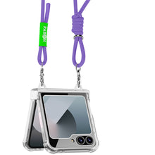 Carregar imagem no visualizador da galeria, Shockproof Phone Case With Lanyard For Galaxy Z Flip 6/5/4/3
