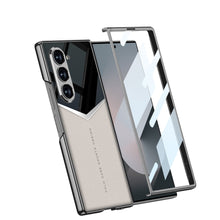 Carregar imagem no visualizador da galeria, SPORTS DESIGN | Electroplating Leather Shockproof Phone Case With Screen Protector For Samsung Galaxy Z Fold6
