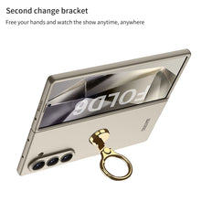 Cargar imagen en el visor de la galería, Luxury Shockproof Phone Case With Gold Ring Holder For Samsung Galaxy Z Fold 6
