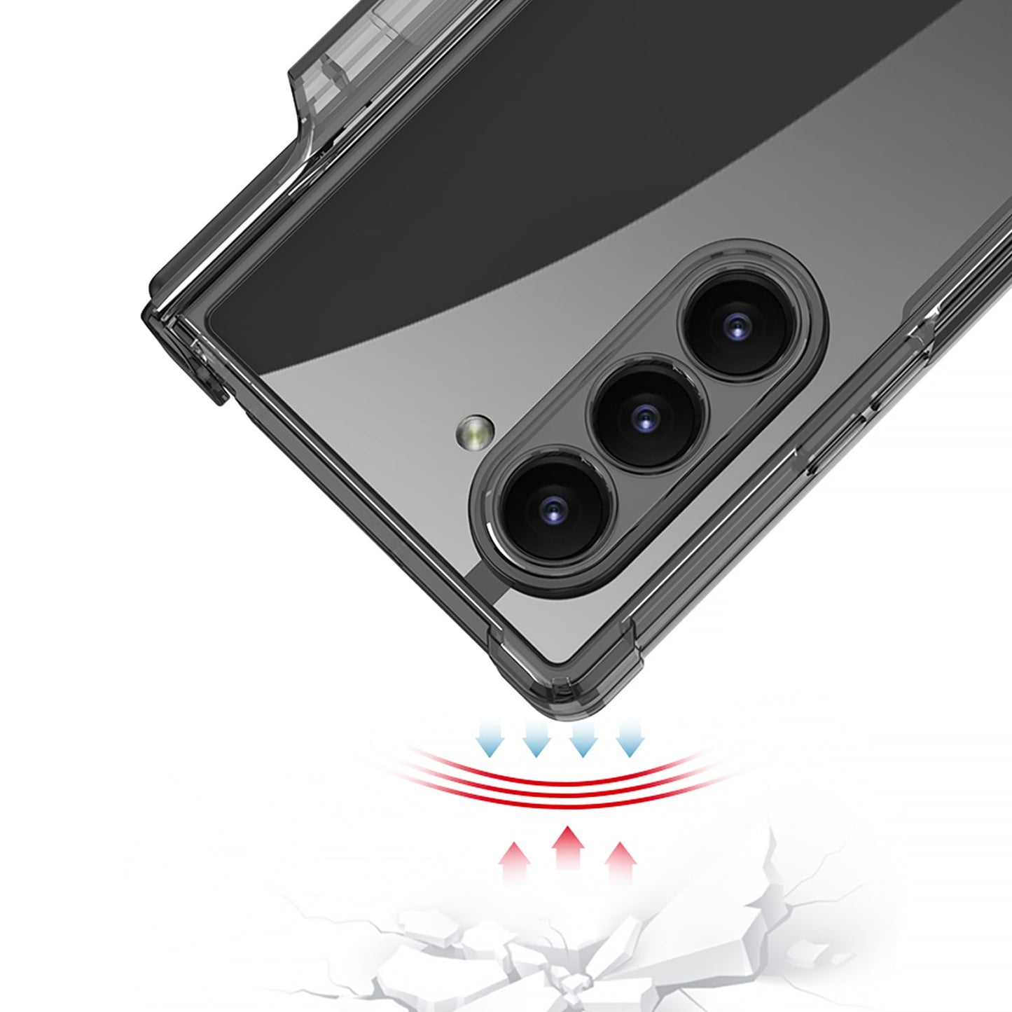 Transparent Shockproof Phone Case With Screen Protector & Pen Box For Galaxy Z Fold6