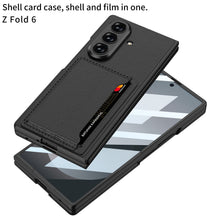 Load image into Gallery viewer, Business-style Leather Card Holderr Phone Case With Back Screen Film For Galaxy Z Fold 7/6/5
