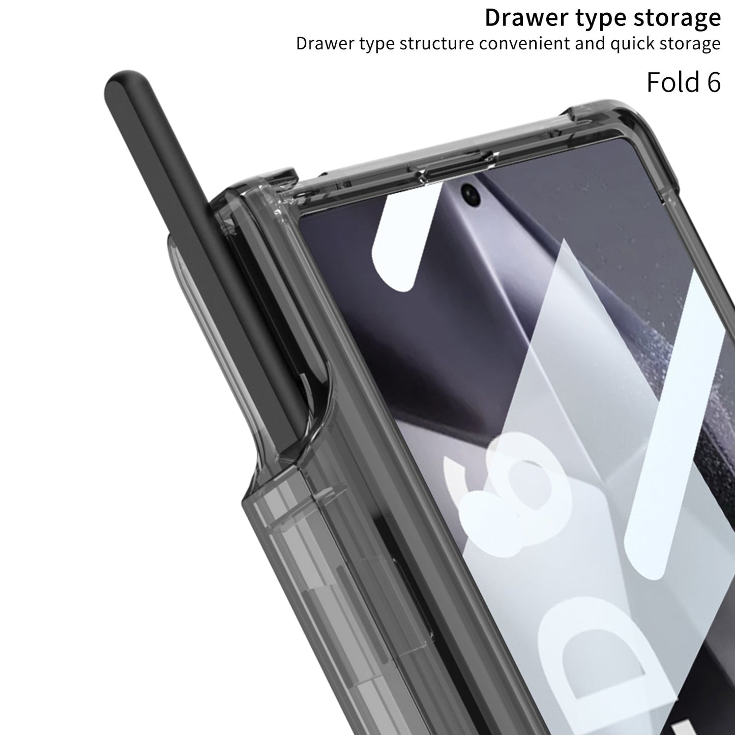 Magnetic Shockproof Phone Case With Screen Glass Protector & Pen Box Hinge For Galaxy Z Fold 6/5